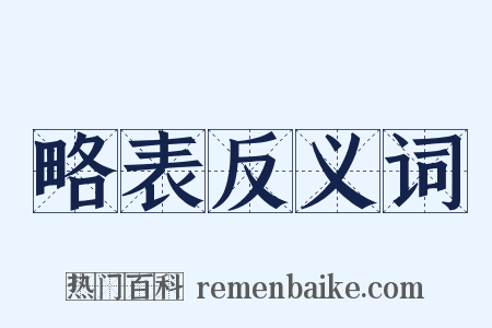 略表反义词是什么意思的图片